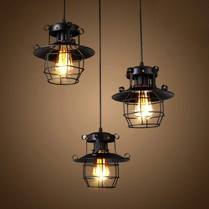 Retro Industrial Chandelier Pendant Light