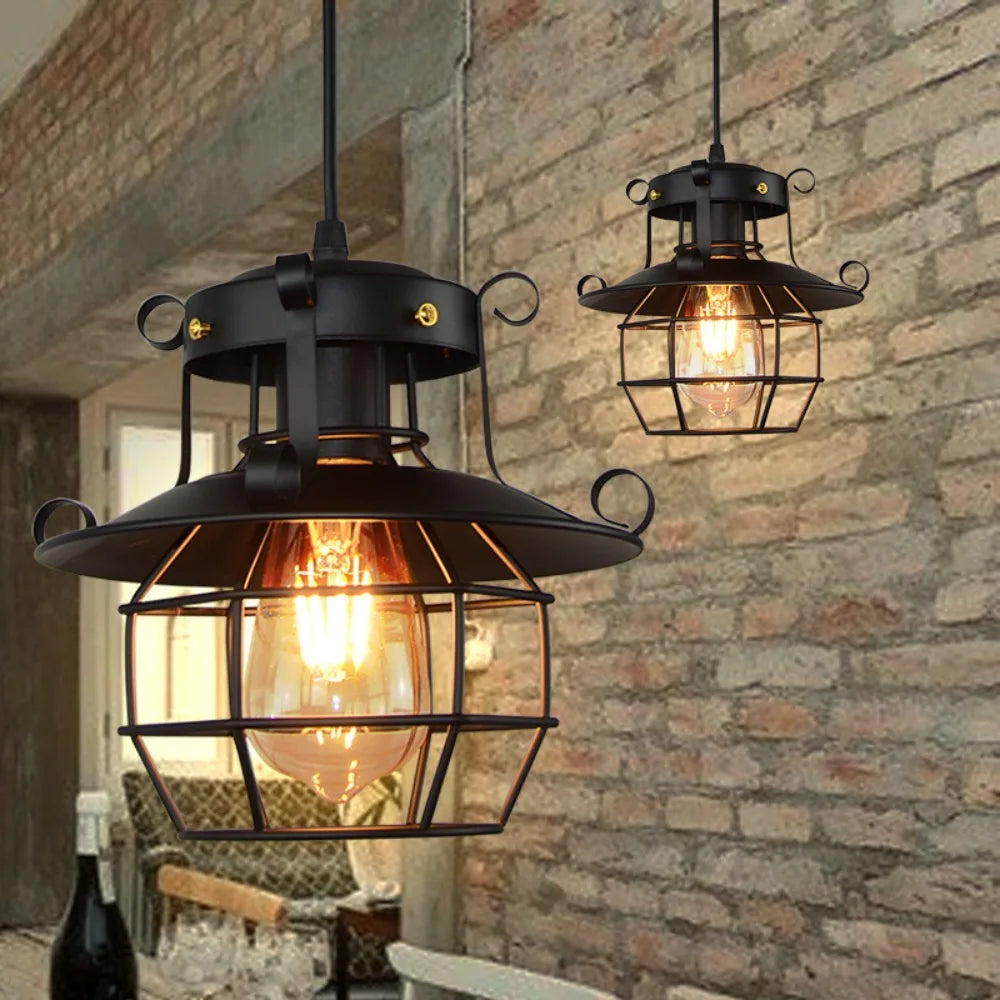 Retro Industrial Chandelier Pendant Light