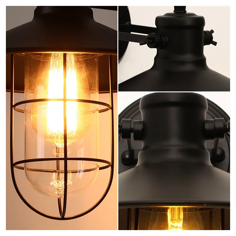 Retro Industrial Wall Light Fixture