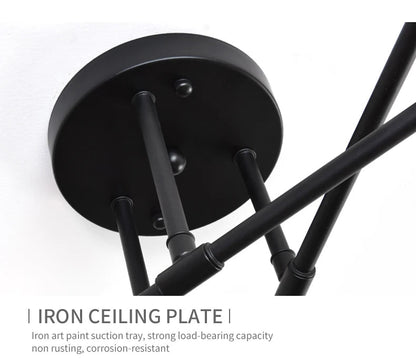 Retro Industrial Wrought Iron Ceiling Lamp