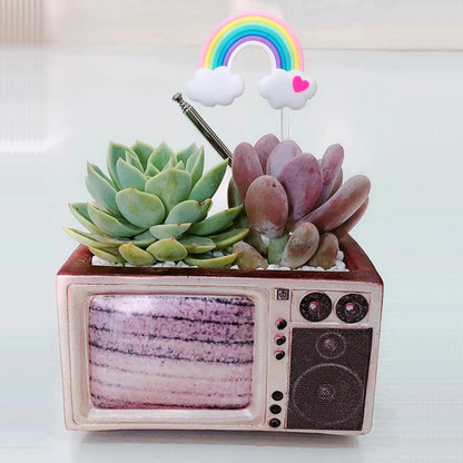 Retro Radio Planter for Succulents