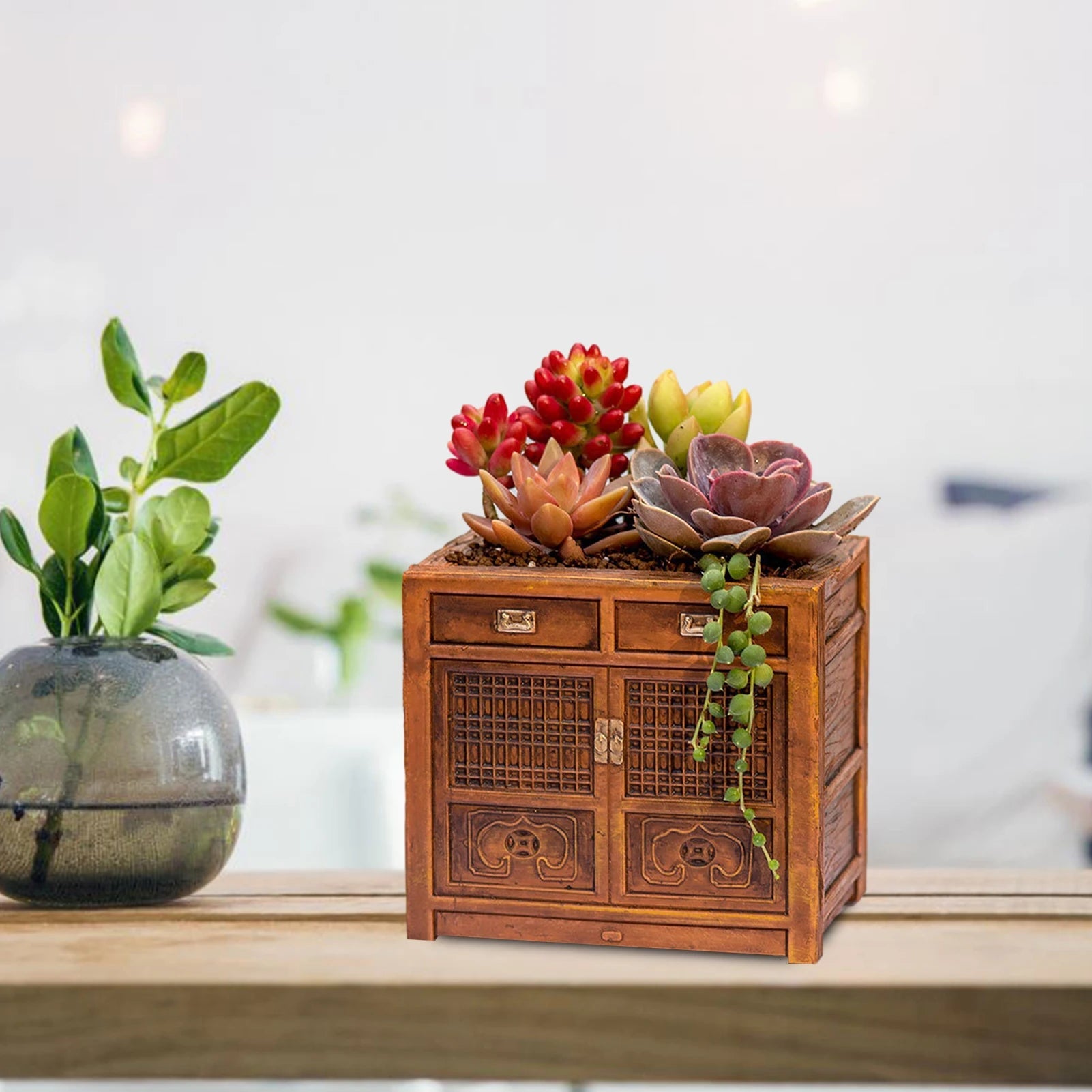 Retro Radio Planter for Succulents