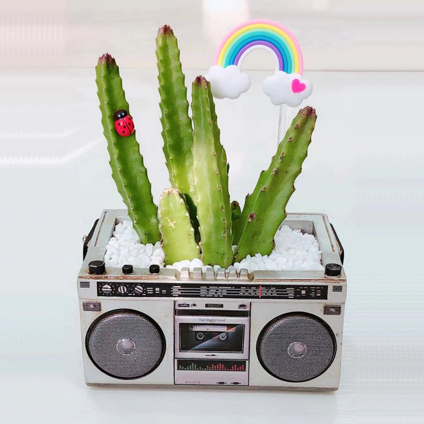 Retro Radio Planter for Succulents