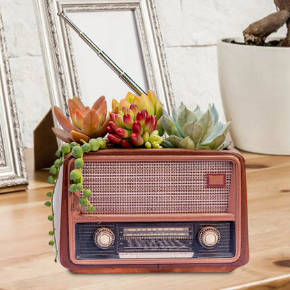 Retro Radio Planter for Succulents