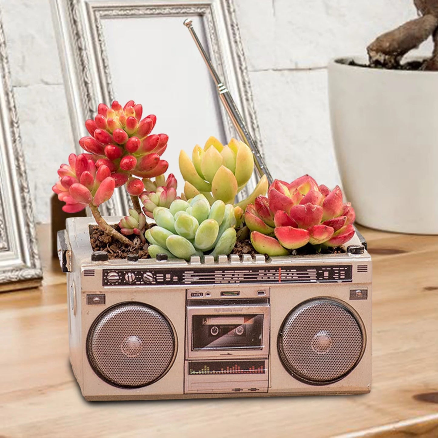 Retro Radio Planter for Succulents