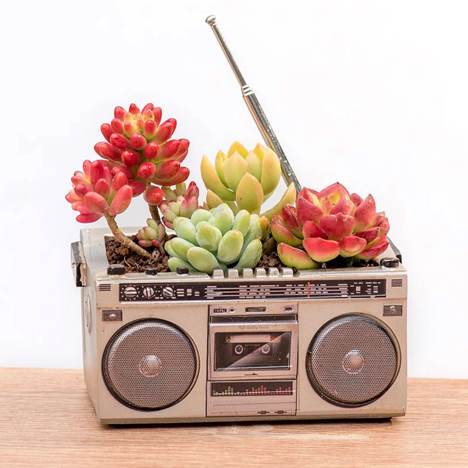 Retro Radio Planter for Succulents