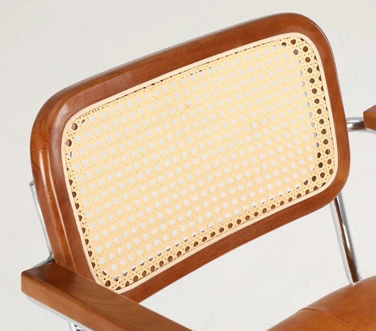 Retro Rattan Office Chair - Comfortable & Stylish