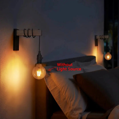 Retro Wood Industrial LED Wall Lamp