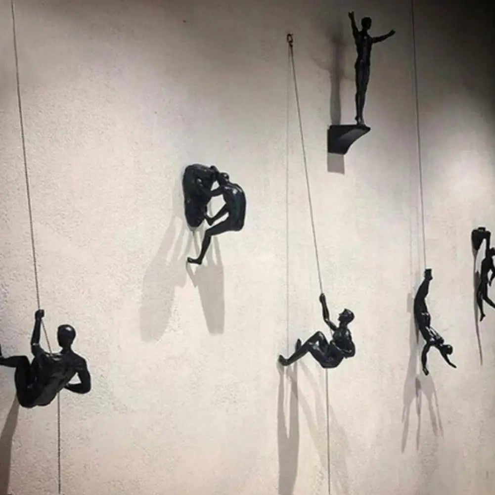 Rock Climbing Resin Wall Sculpture