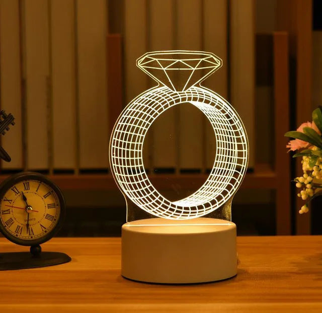 Romantic 3D Acrylic LED Night Light