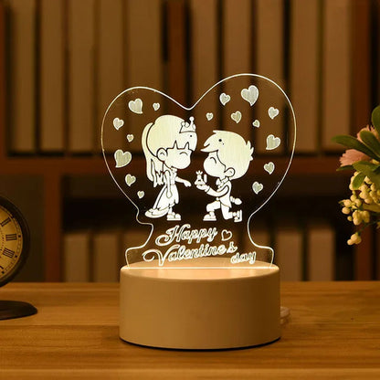 Romantic 3D Acrylic LED Night Light