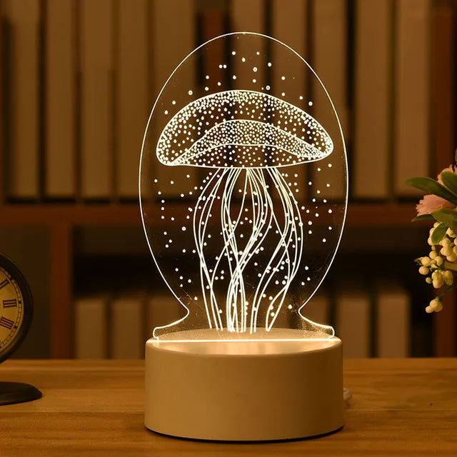 Romantic 3D Acrylic LED Night Light