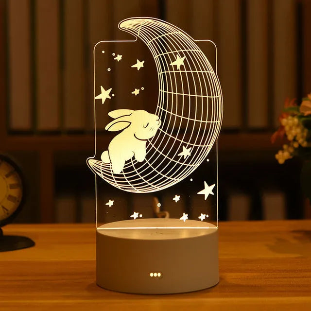 Romantic 3D Acrylic LED Night Light