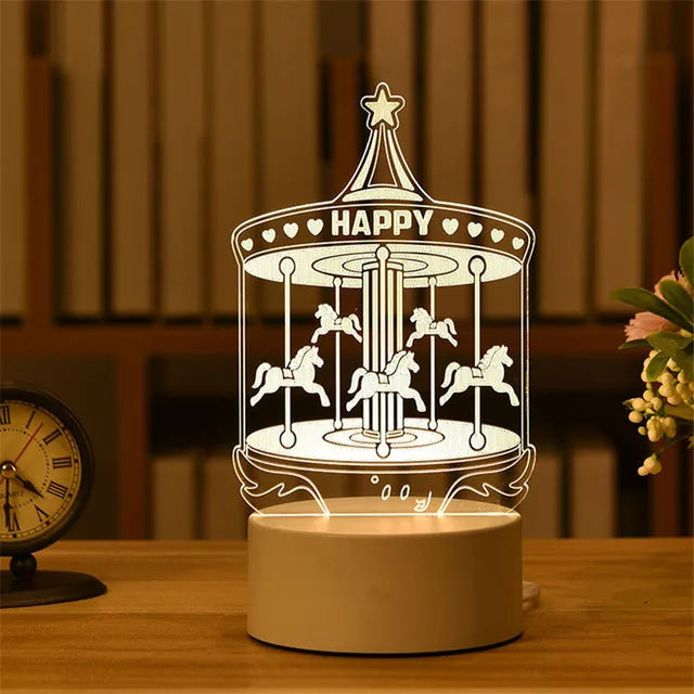 Romantic 3D Acrylic LED Night Light