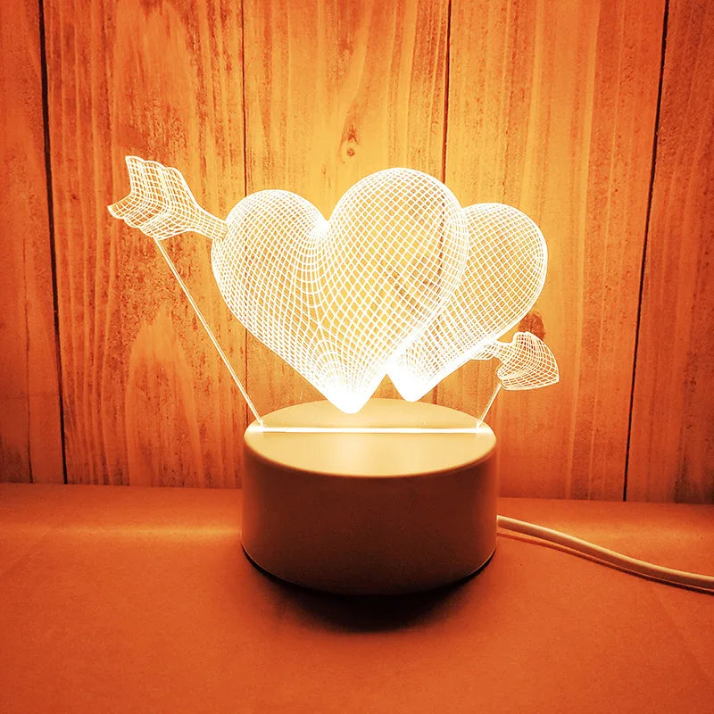 Romantic 3D Acrylic LED Night Light