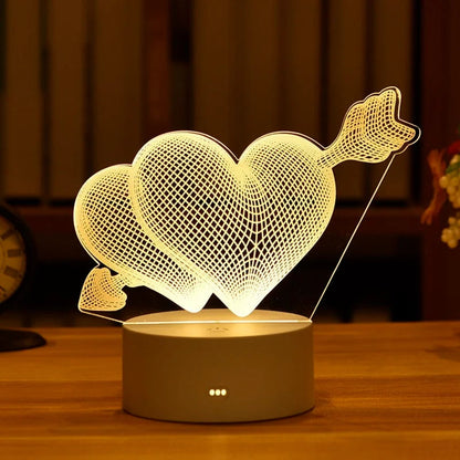 Romantic 3D Acrylic LED Night Light