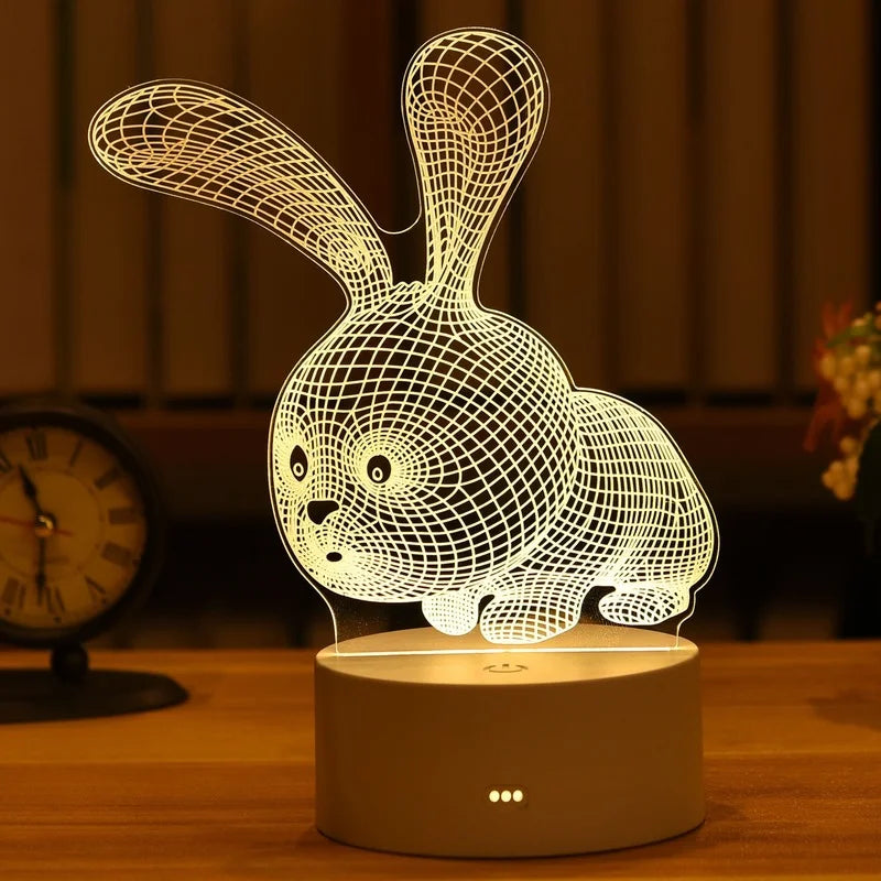 Romantic 3D Acrylic LED Night Light