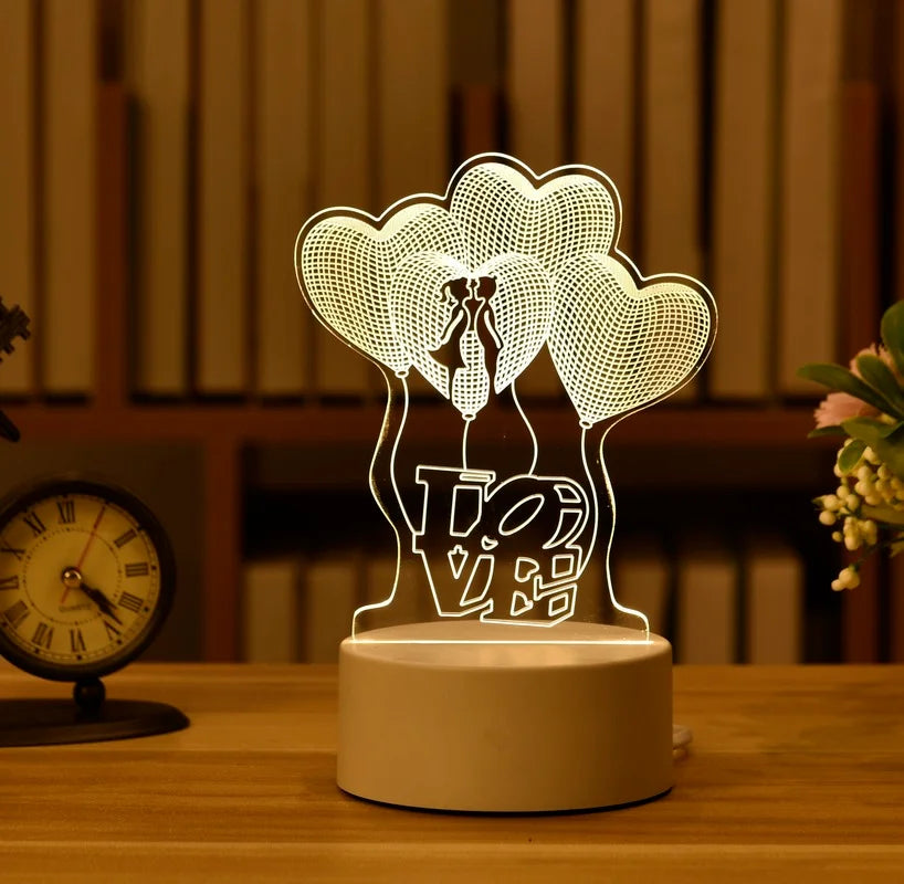 Romantic 3D Acrylic LED Night Light