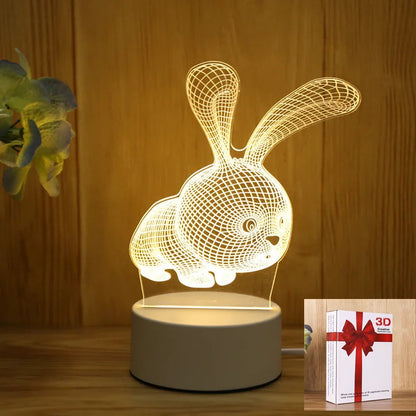 Romantic 3D Acrylic LED Night Light