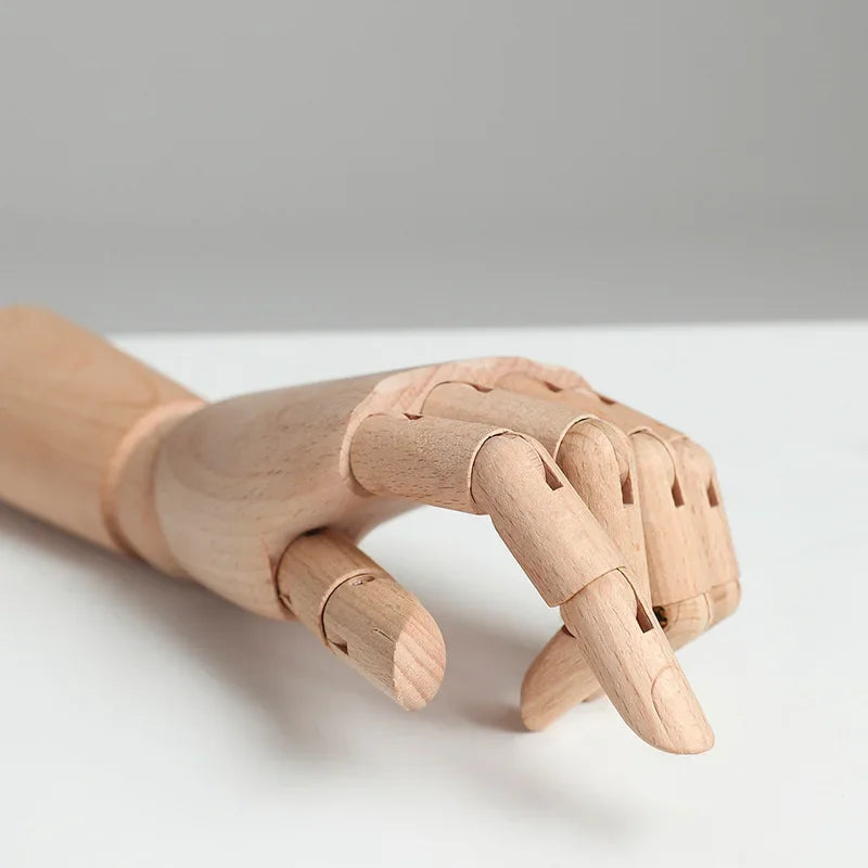 Rotatable Wooden Hand Figurine Model