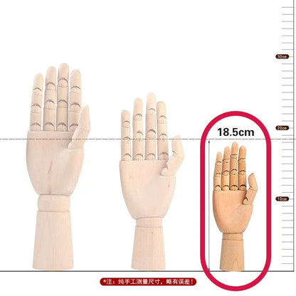 Rotatable Wooden Hand Figurine Model