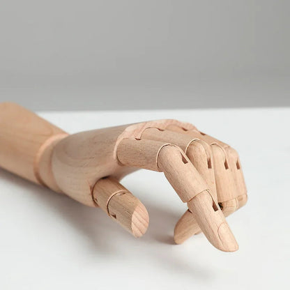 Rotatable Wooden Hand Model Figurine