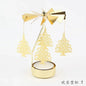 Rotating Metal Candlestick Holder - Snowflake