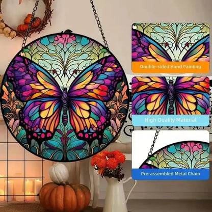 Round Butterfly Acrylic Window Decoration