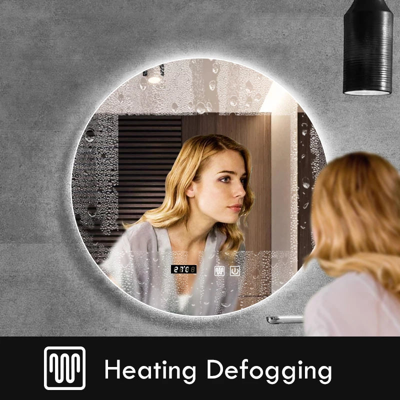 Round LED Defogging Mirror 40/50/60CM