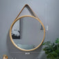 Round Wooden Border Vanity Mirror