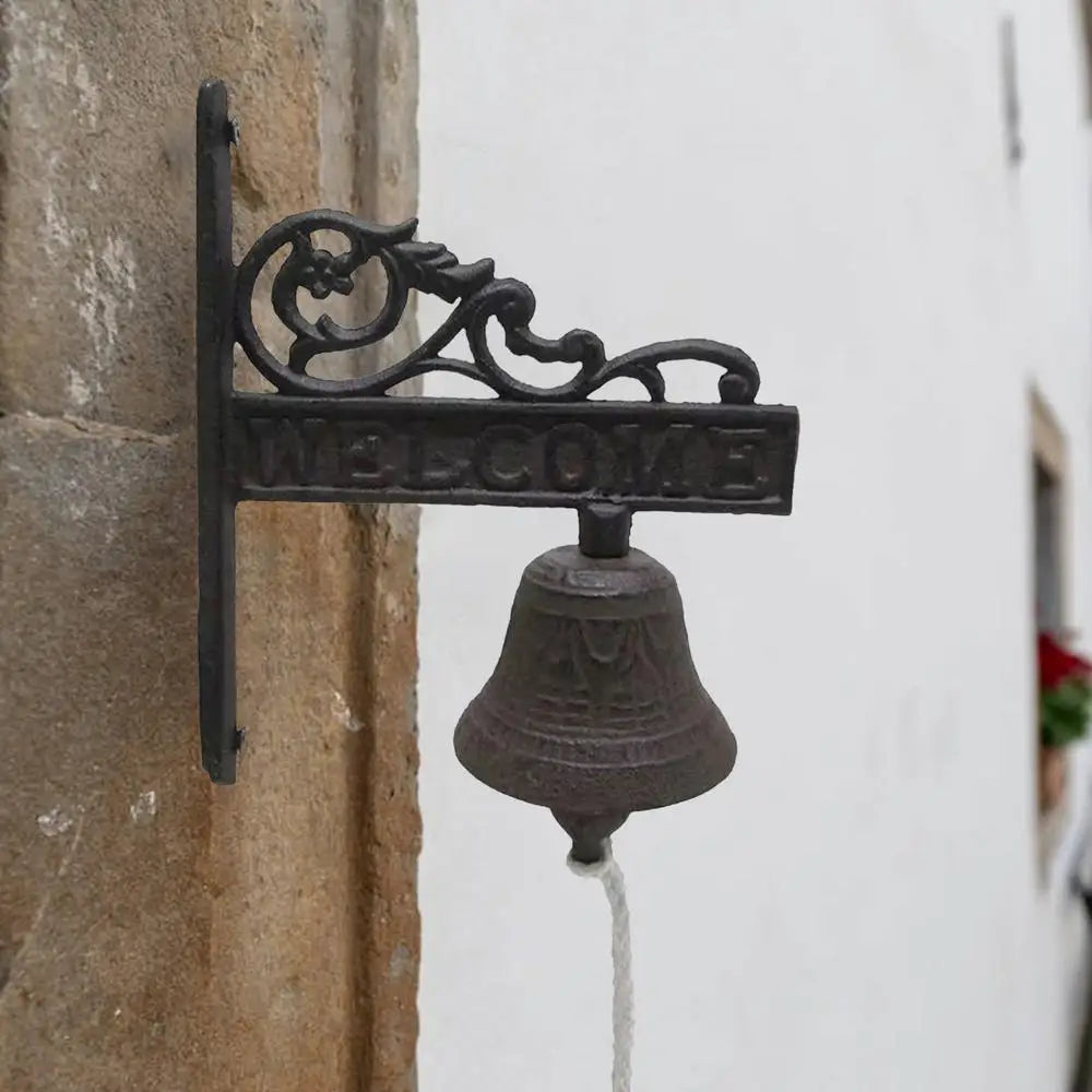 Rustic Cast Iron Wall-Mounted Bell