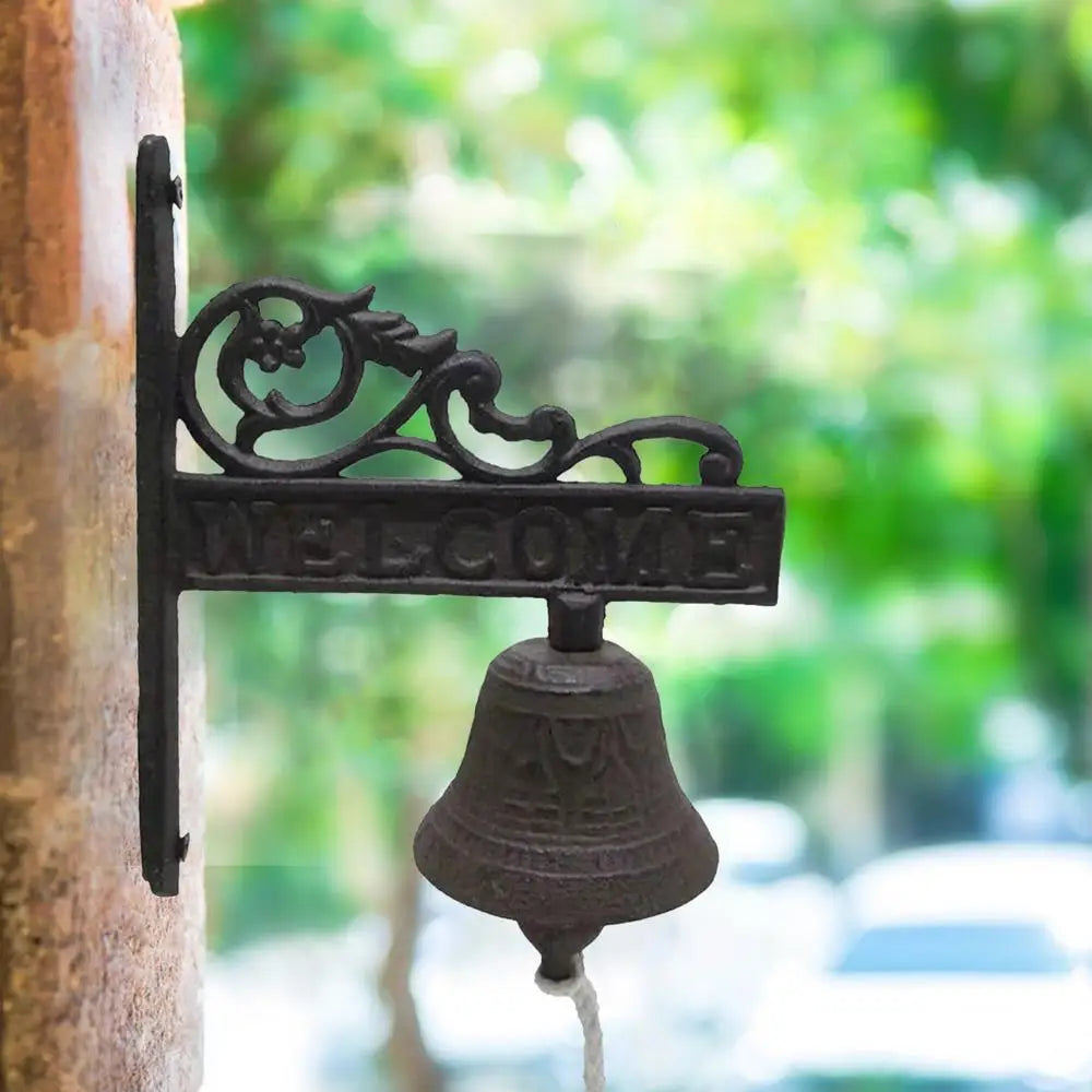 Rustic Cast Iron Wall-Mounted Bell