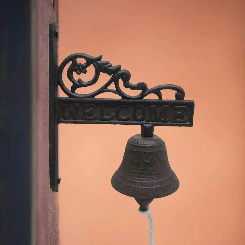 Rustic Cast Iron Wall-Mounted Bell