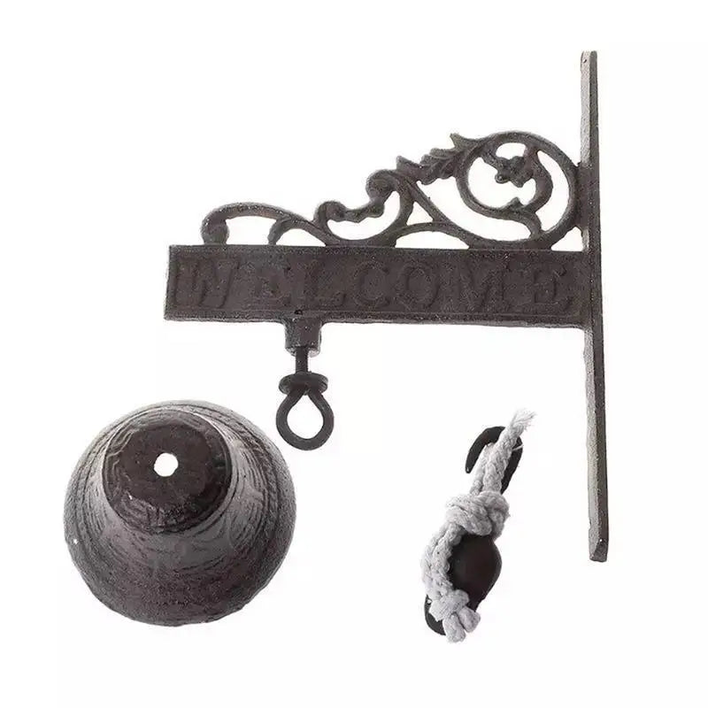 Rustic Cast Iron Wall-Mounted Bell