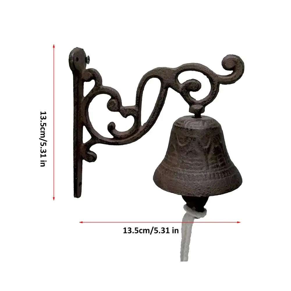 Rustic Cast Iron Wall-Mounted Bell