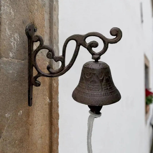 Rustic Cast Iron Wall-Mounted Bell