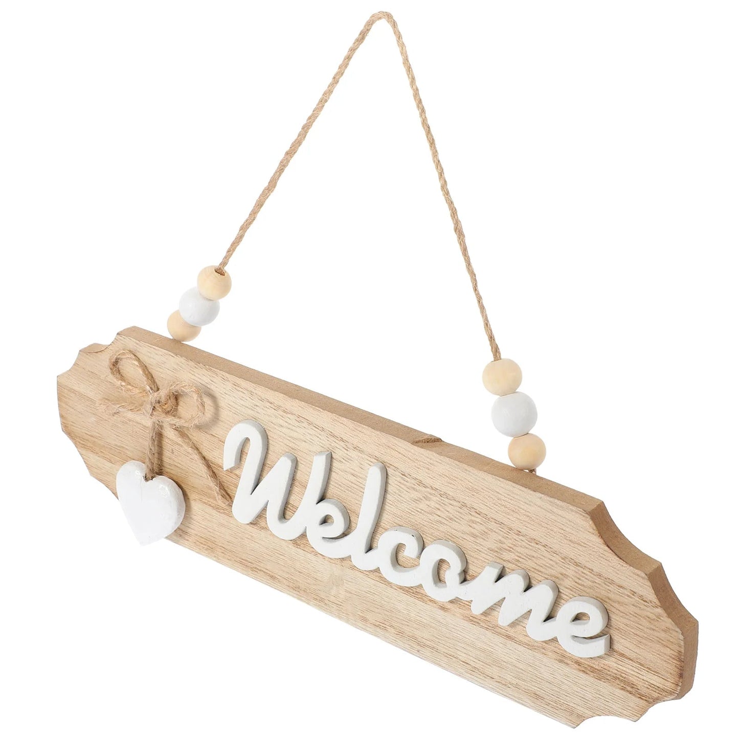 Rustic Double-Sided Wooden Welcome Sign