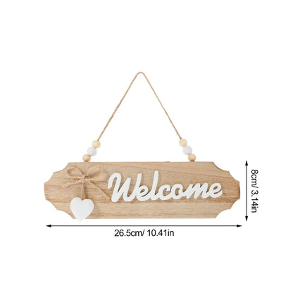 Rustic Double-Sided Wooden Welcome Sign