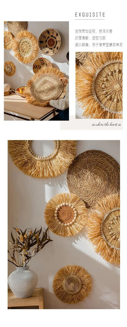 Rustic Handmade Grass Wall Decor