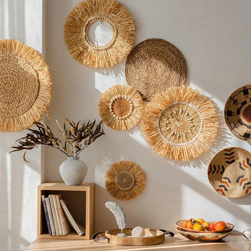 Rustic Handmade Grass Wall Decor