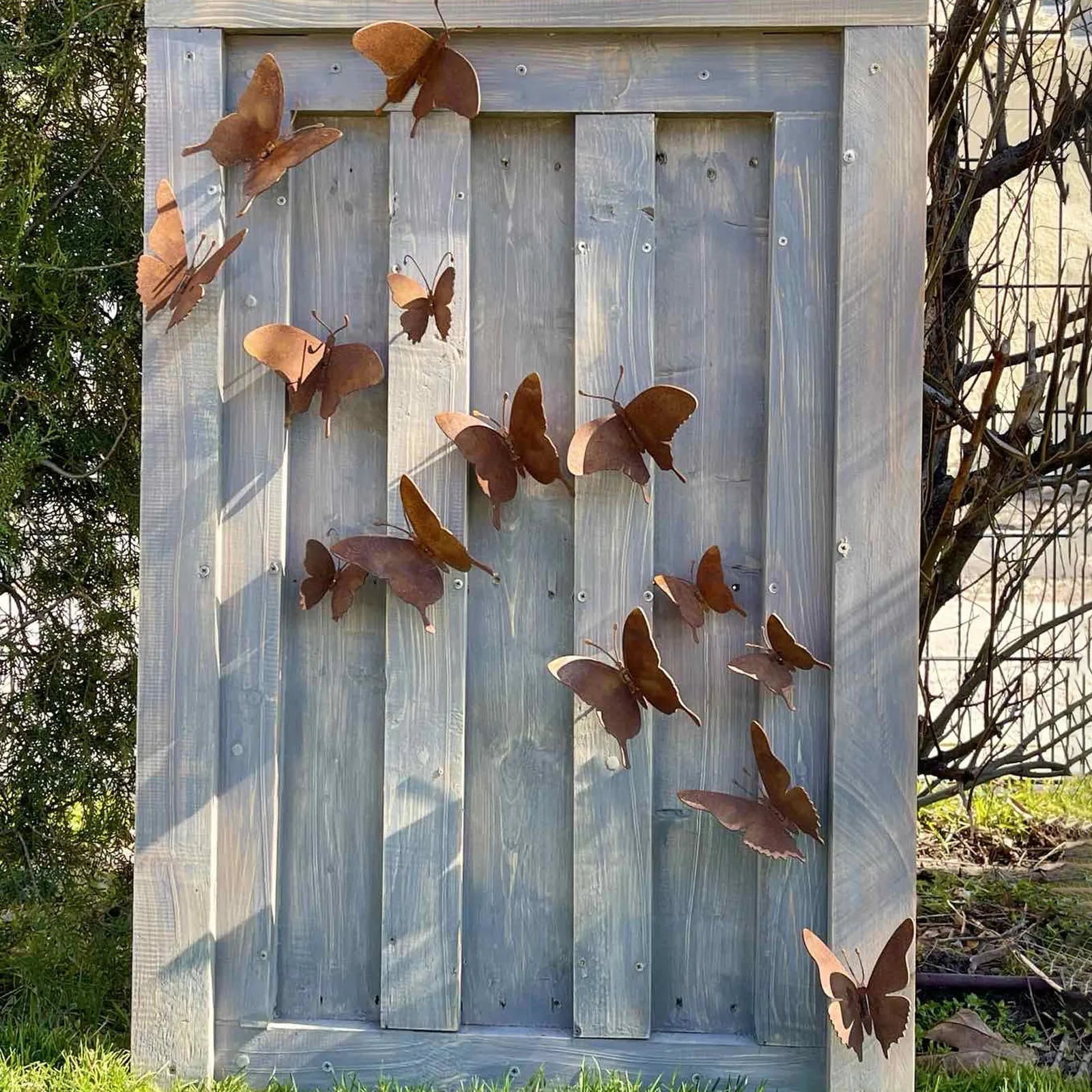 Rustic Metal Butterfly Wall Decor