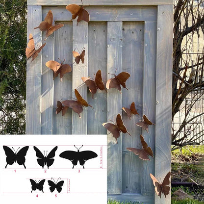 Rustic Metal Butterfly Wall Decor