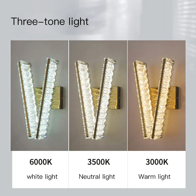 DecorBites™ Crystal Wall Lamp: Elegant Lighting for Home, Hotel, or Office Decor