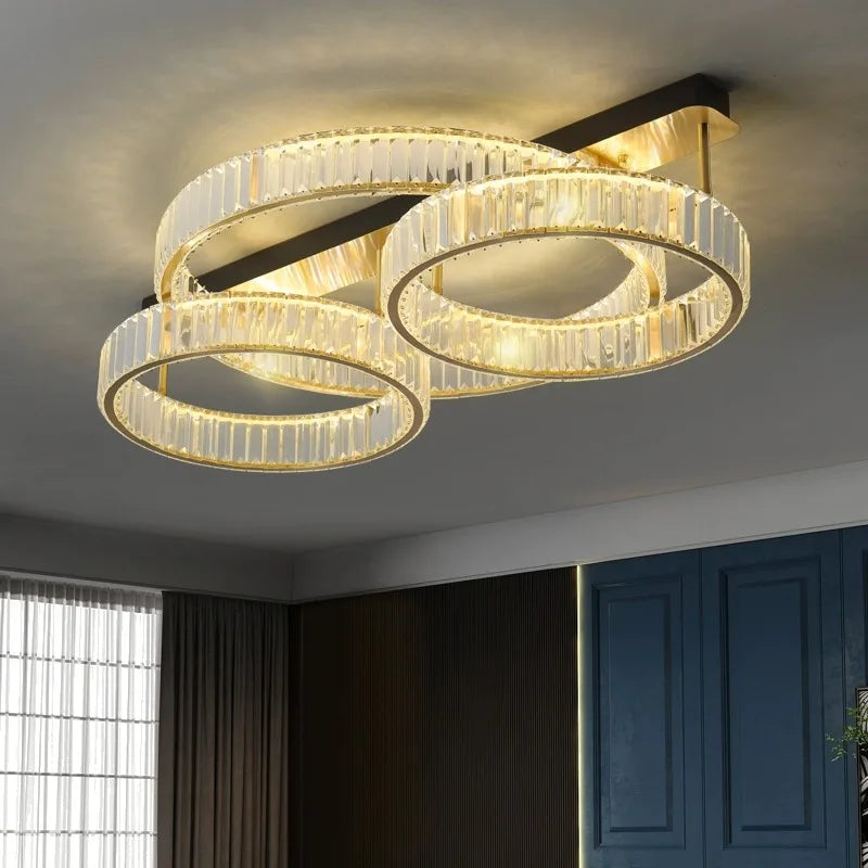 Decorbites™ Gold Kristall Kupfer Deckenleuchten LED Modernes Wohnraum-Dekor-Beleuchtung