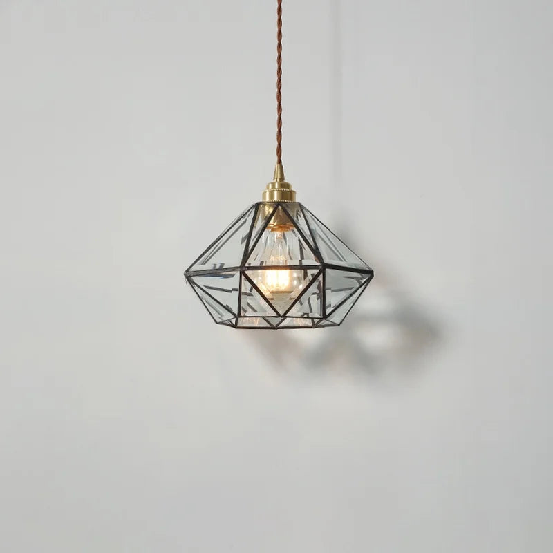DecorBites™ Glass LED Pendant Lamp: Handmade Japanese Style Adjustable Hanging Light Fixtures
