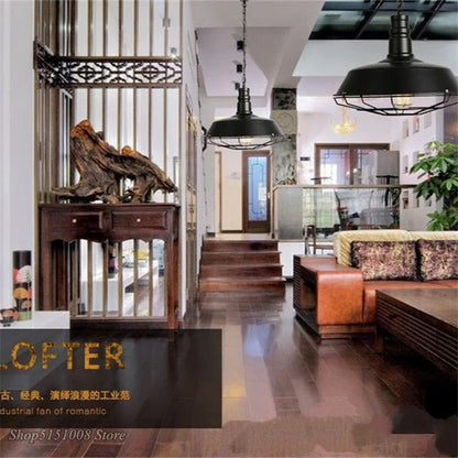 DecorBites™ Iron Pendant Lights for Dining Room, Cafe, Clothing Store - Industrial Retro Loft Style