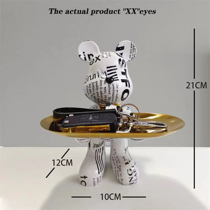 DecorBites™ Graffiti Bear Statue Ornament for Modern Home Decor