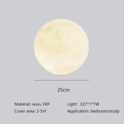 Nordic Moon White FRP Round Pendant Light
