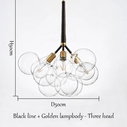 DecorBites™ Bubble Chandelier: High Quality LED Lighting for Bedroom and Lounge