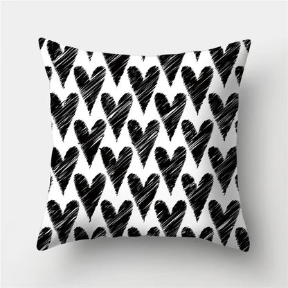 Funda de almohada DecorBites™ con rayas geométricas, 45x45 cm, de poliéster, para sala de estar